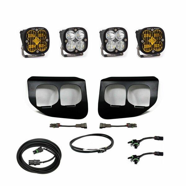 Baja Designs Ford Super Duty, 20-22, Fog Lights FPK Amber SAE/Pro DC w/Upfitter 447737UP